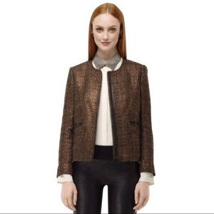 CLUB MONACO | Mora Gold Bronze Tweed Jacket Size 8